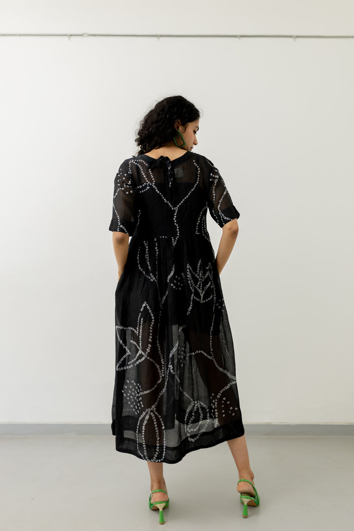 Black Bandhani Dress