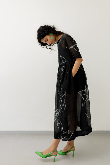 Black Bandhani Dress