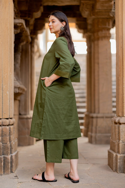 Kutch Green Kurta Set