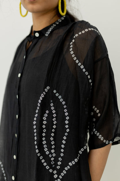 Black Bandhani Tunic