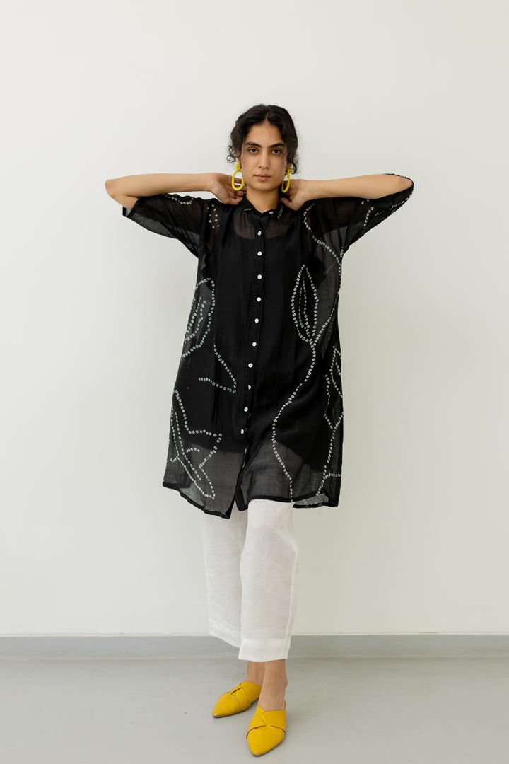 Black Bandhani Tunic