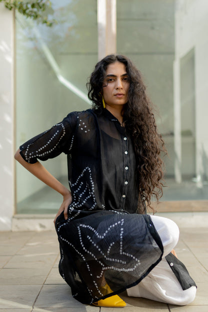 Black Bandhani Tunic