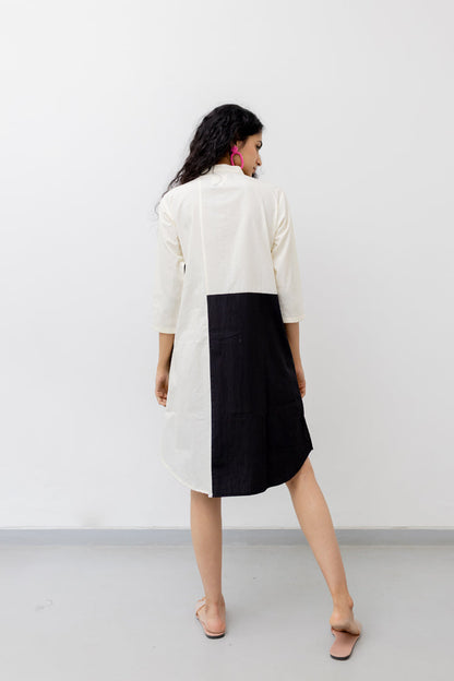 Cream and Coal Shirt Dress