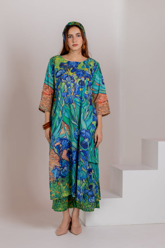 Iris Blooms Kurta and Pants Set