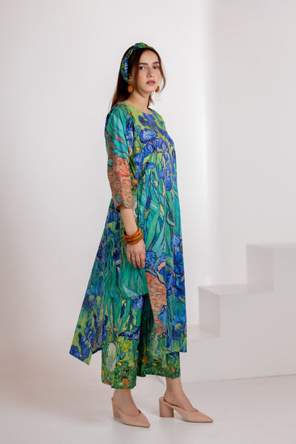 Iris Blooms Kurta