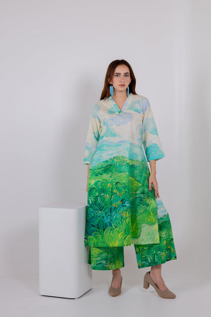 Vincent Landscape Kurta Set