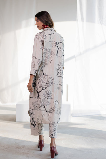Shell White Safari Tunic Set