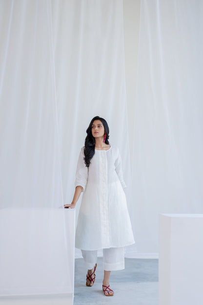 Linear Linen Kurta