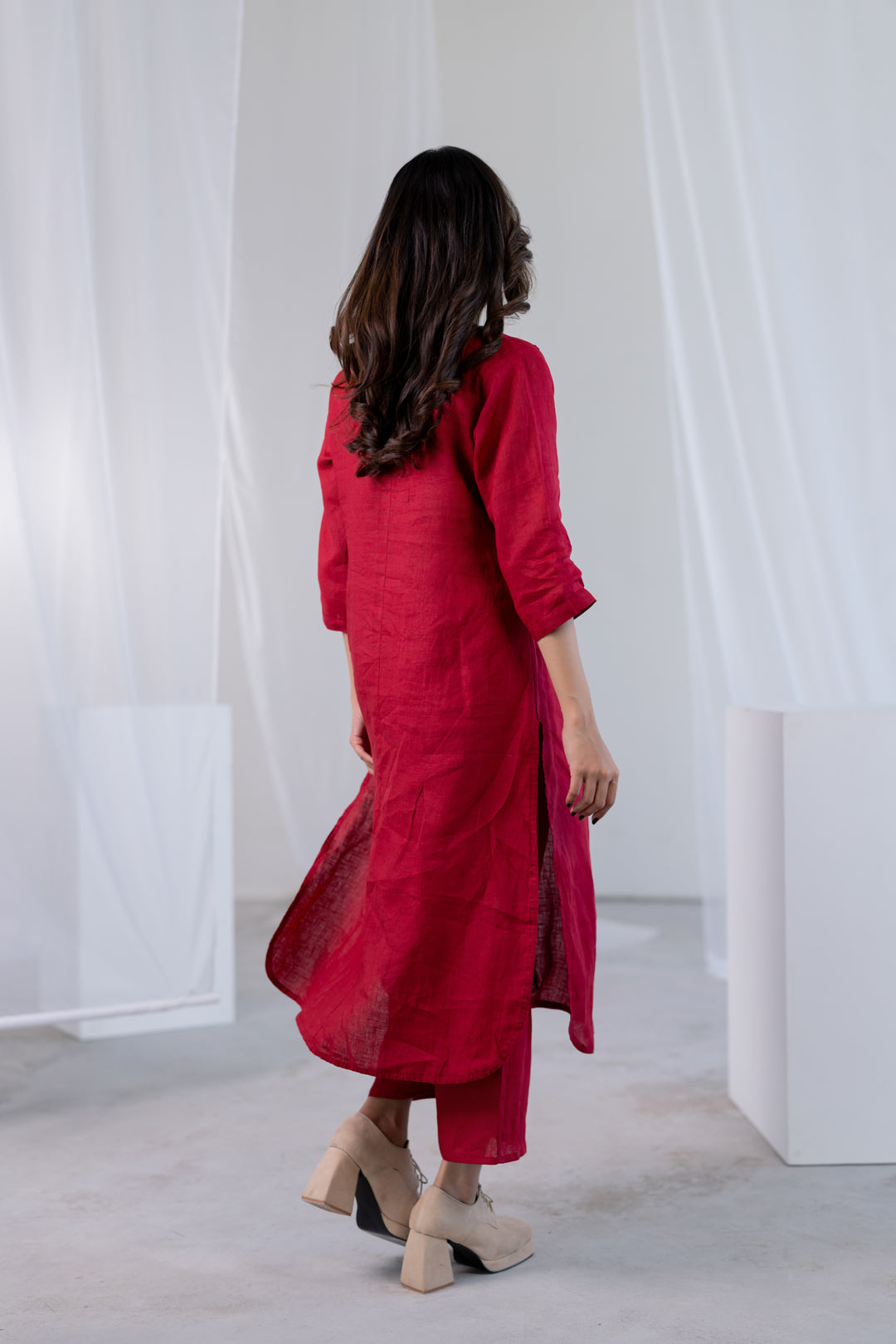 Garnet Blossom Kurta