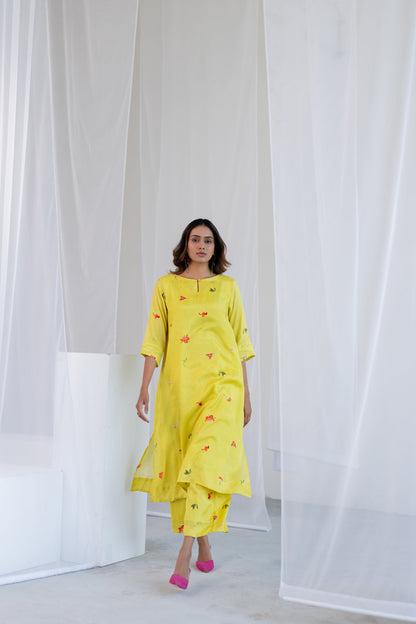 Citrus Flame Kurta
