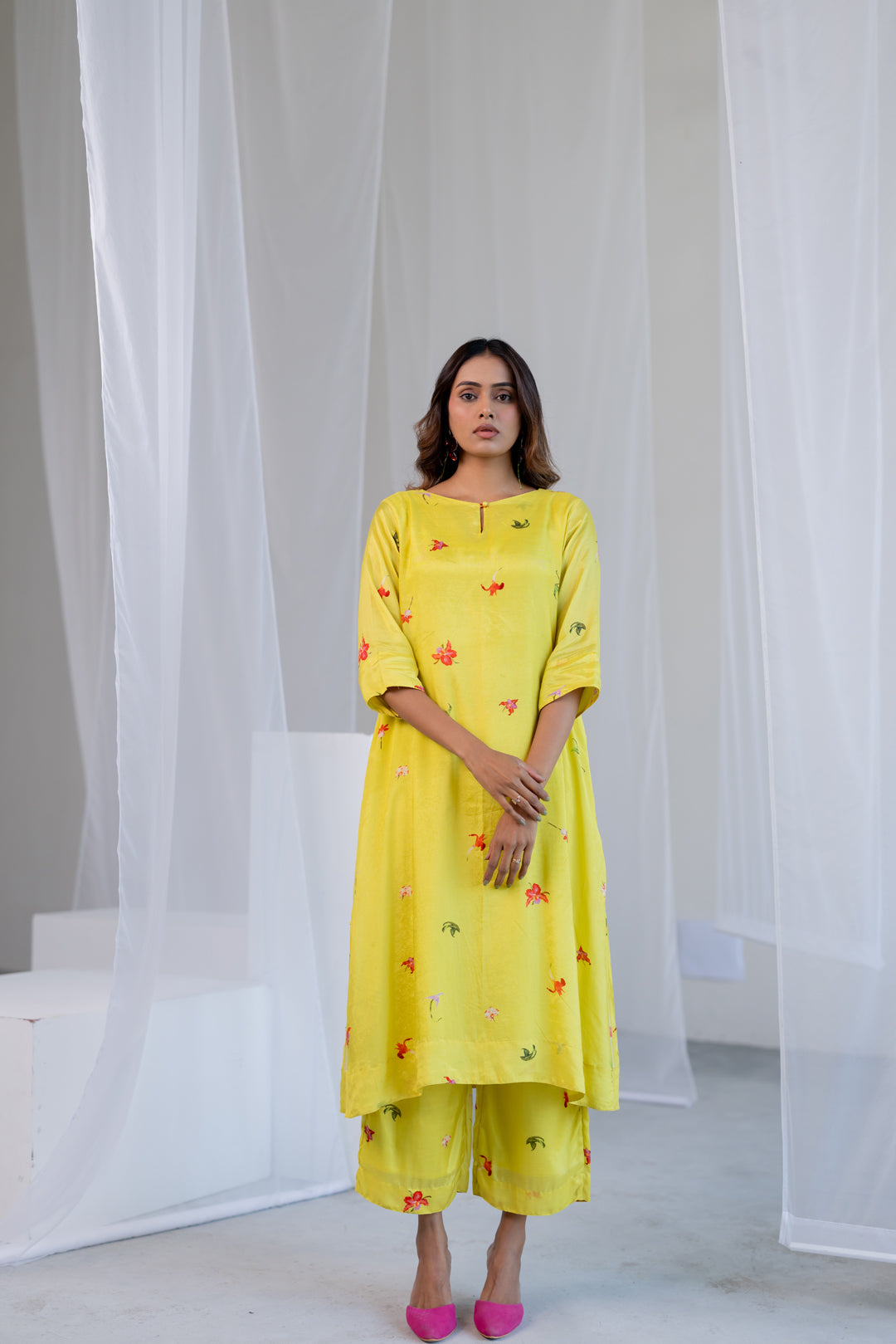 Citrus Flame Kurta